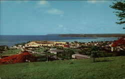 Agana City, GUam Hospital in the Background Postcard