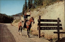 Official Montana Gate of Exit Postcard Postcard