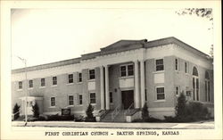 First Christian Church Baxter Springs, KS Postcard Postcard