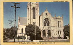St. Joseph's Catholic Church Fond du Lac, WI Postcard Postcard