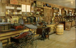 Interior of the Old Country Store, Rebeltown, Rebel Railroad Postcard