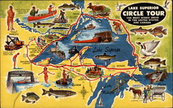 Lake Superior Circle Tour Postcard