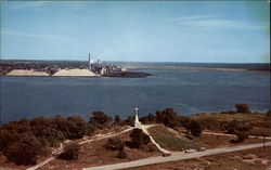 Original Burial Site of Pere Marquette Ludington, MI Postcard Postcard