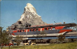 Disneyland - Monorail - Matterhorn Postcard