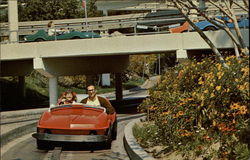 Autopia..."Making the Turn" Postcard