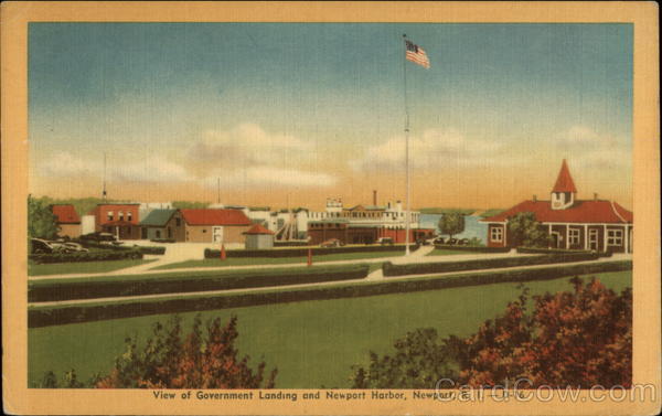 View of Government Landing and Newport Harbor Rhode Island