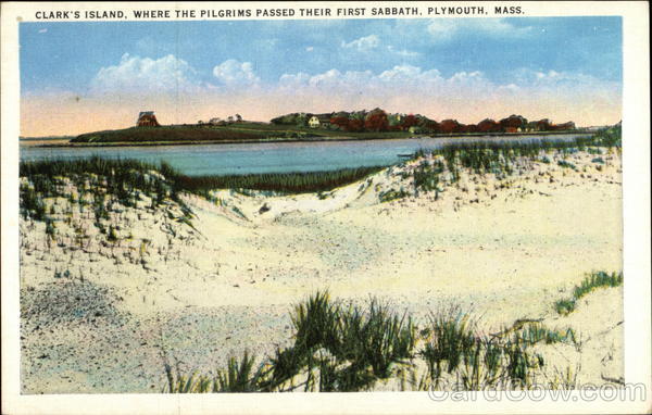 Clark's Island, where the Pilgrims passed their first Sabbath Plymouth Massachusetts