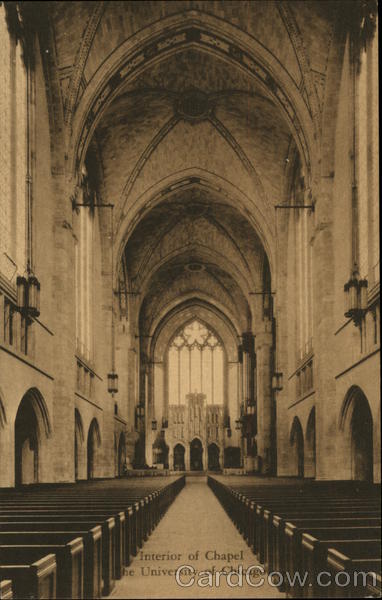 Interior of Chapel, University of Chicago Illinois