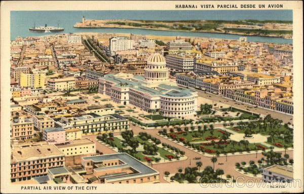 Partial Air View of the City Havana Cuba