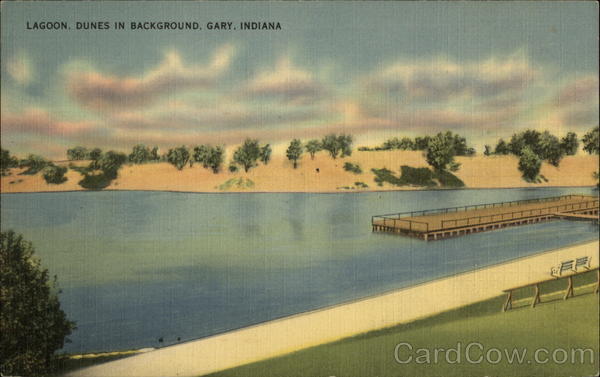 Lagoon, Dunes in Background Gary Indiana