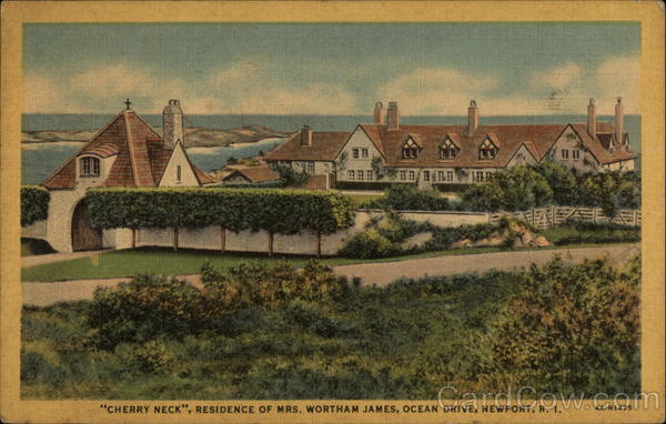 Cherry Neck, Residence of Mrs. Wortham James, Ocean Drive Newport Rhode Island