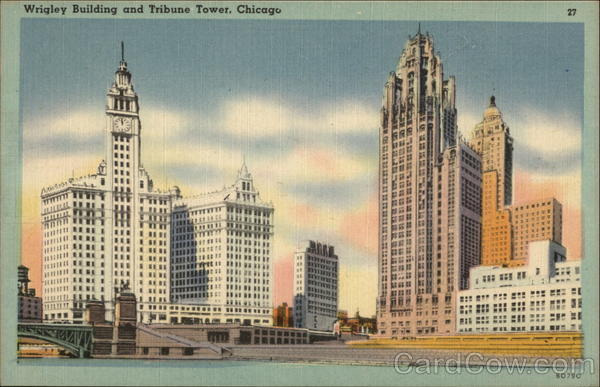 Wrigley Building and Tribune Tower Chicago Illinois