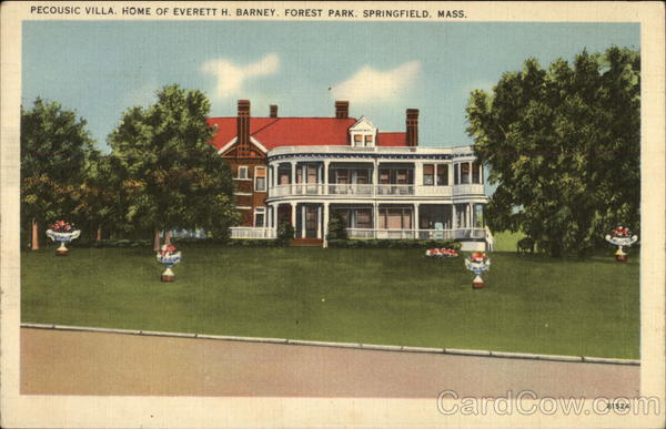 Pecousic Villa, Home of Everett H. Barney, Forest Park Springfield Massachusetts