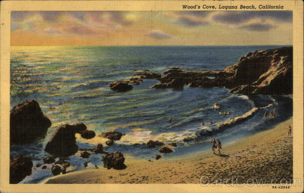 Wood's Cove at Sunset Laguna Beach California