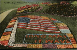 Floral Flag, Roger Williams Park Providence, RI Postcard Postcard