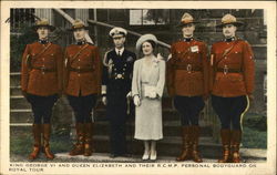 King George VI and Queen Elizabeth on Royal Tour Postcard