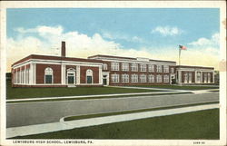 Lewisburg High School Pennsylvania Postcard Postcard