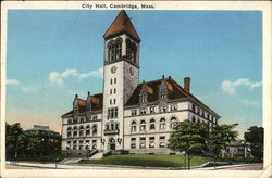 City Hall Cambridge, MA Postcard Postcard