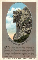 Old Man of the Mountains Postcard