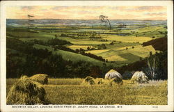 Bostwick Valley, Looking North from St. Joseph Ridge La Crosse, WI Postcard Postcard
