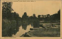 Sand Stone Quarries along Rocky River Berea, OH Postcard Postcard