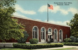 United States Post Office Elmhurst, IL Postcard Postcard