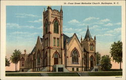 Front Street Methodist Church Burlington, NC Postcard Postcard