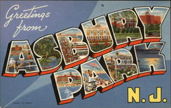 Greetings from Asbury Park New Jersey Postcard Postcard