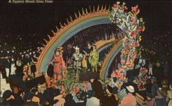 A Typical Mardi Gras Float Postcard