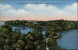 Weygand's Peninsula Resort, Browns Lake Postcard