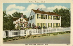Martha's Vineyard Island, Emily Post Home Edgartown, MA Postcard Postcard