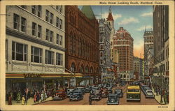 Main Street Looking South Hartford, CT Postcard Postcard
