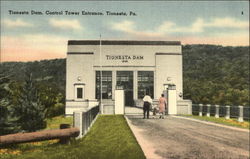 Tionesta Dam, Control Tower Entrance Pennsylvania Postcard Postcard