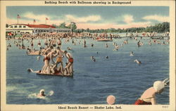 Bathing Beach with Ballroom Showing in Background Bathing Beach with Ballroom Showing in Background