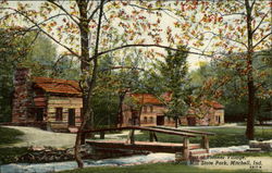 Part of Pioneer Village, Spring Mill State Park Mitchell, IN Postcard Postcard