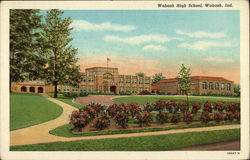 Wabash High School Indiana Postcard Postcard