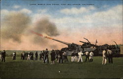 Large Mobile Gun Firing Postcard