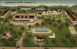 Vegetarian Hotel Woodridge, NY Postcard Postcard