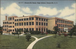 Greenville Senior High School South Carolina Postcard Postcard