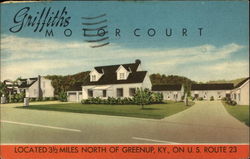 Griffith's Motor Court Greenup, KY Postcard 