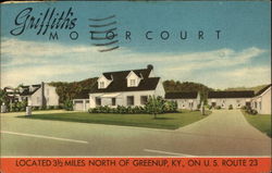 Griffith's Motor Court Greenup, KY Postcard Postcard