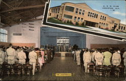 U.S.O. Club And Auditorium Anniston, AL Postcard Postcard