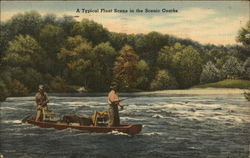 A Typical Float Scene in the Scenic Ozarks Joplin, MO Postcard Postcard