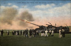 Large Mobile Gun Firing Postcard