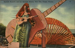 Spanish Senorita and her Spanish Gitarra, Ybor City Spanish Senorita and her Spanish Gitarra, Ybor City