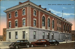 Post Office Fergus Falls, MN Postcard Postcard