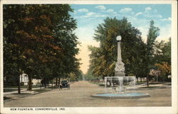 New Fountain Connersville, IN Postcard Postcard