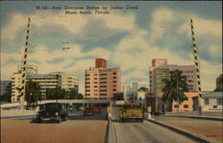 New Overpass Bridge on Indian Creek Miami Beach, FL Postcard Postcard