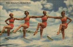 Water Skiing by Florida Aqua Maids Cypress Gardens, FL Postcard Postcard