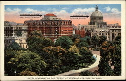 Hotel Hemenway on the Fenway at Westland Ave Postcard